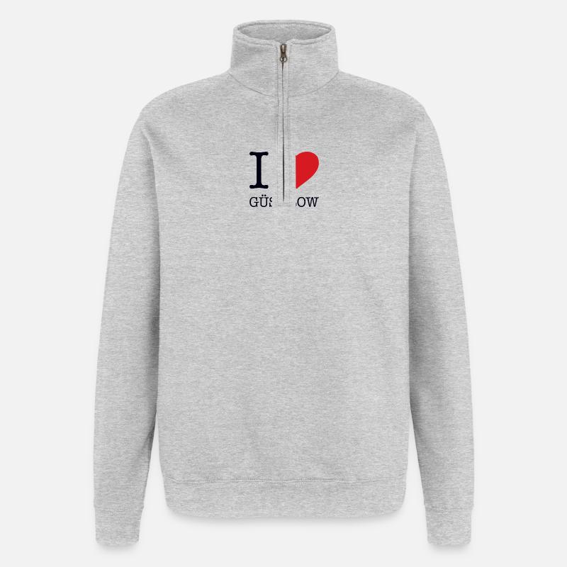J’ADORE GÜSTROW - Sweat à zip 1/4 - gris chiné