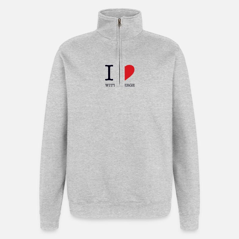 J’ADORE WITTENBERGE - Sweat à zip 1/4 - gris chiné