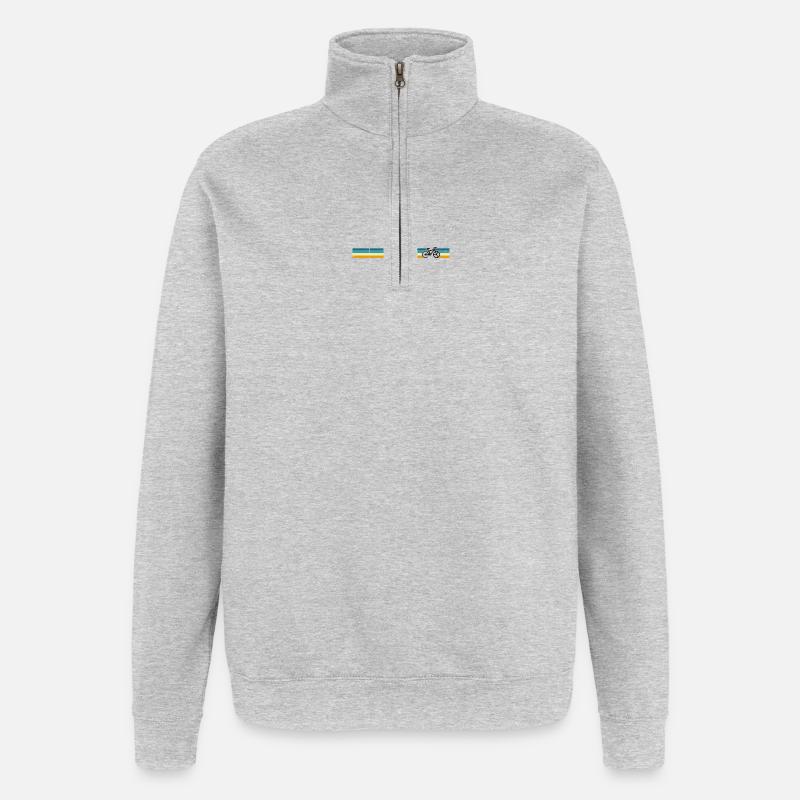 Please upload design - Quarter-Zip Sweatshirt - heather grey