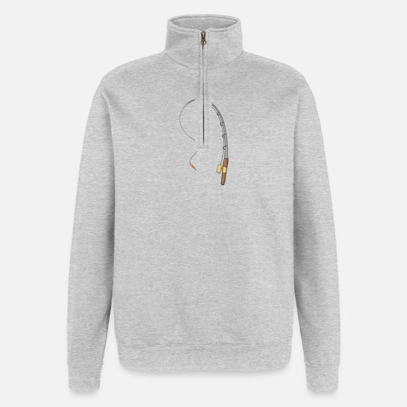 Angel - Sweat à zip 1/4 - gris chiné
