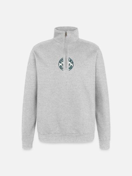 Vismara University Emblem Shield - Quarter-Zip Sweatshirt - heather grey