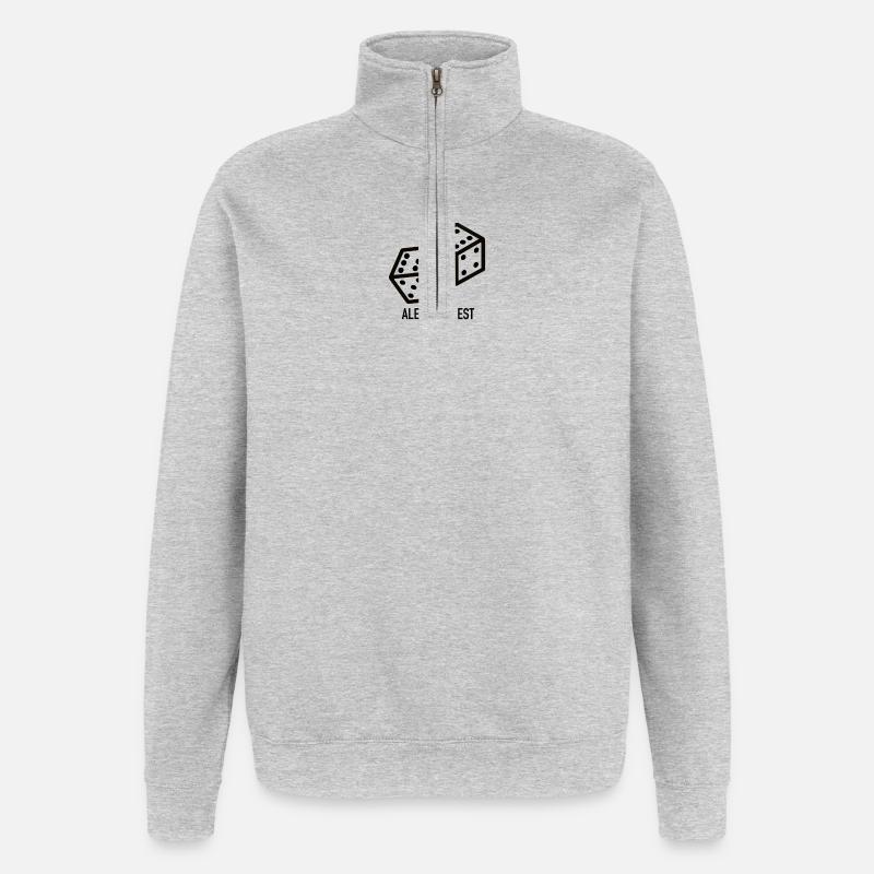 Die Würfel sind gefallen - Quarter-Zip-Sweatshirt - Grau meliert