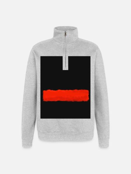 Rothko-Stil in digitalen Farben - Quarter-Zip-Sweatshirt - Grau meliert