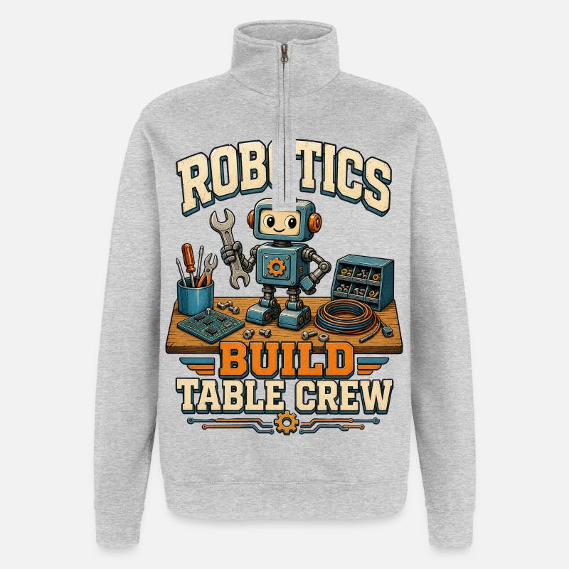 ROBOTICS BUILD TABLE CREW - Quarter-Zip Sweatshirt - heather grey