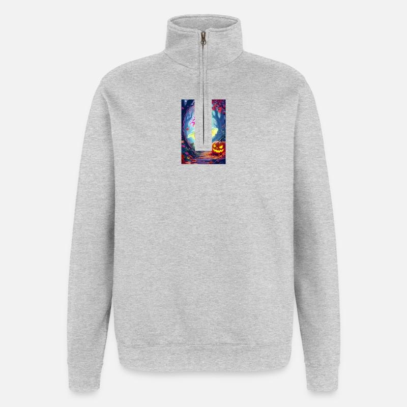 geist   - Sweat à zip 1/4 - gris chiné