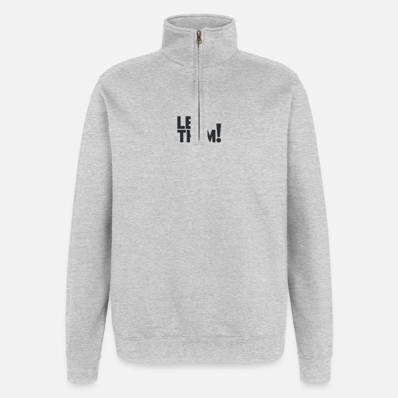 Let Them!  A Clean Mindset Statement - Quarter-Zip Sweatshirt - heather grey