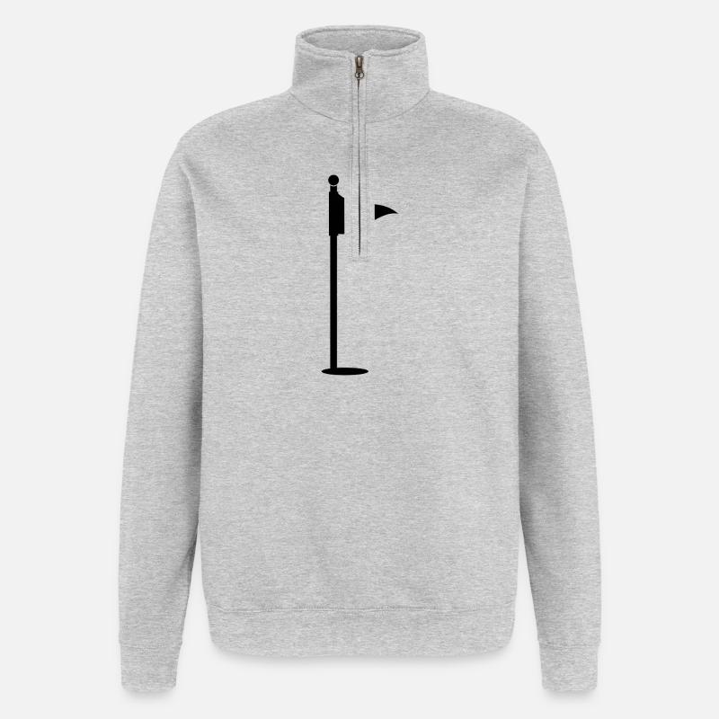 Golf flag - Quarter-Zip Sweatshirt - heather grey