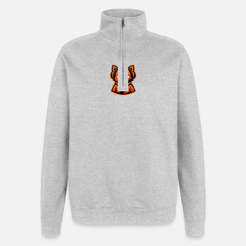 Lucapi1985 - Sweat à zip 1/4 - gris chiné