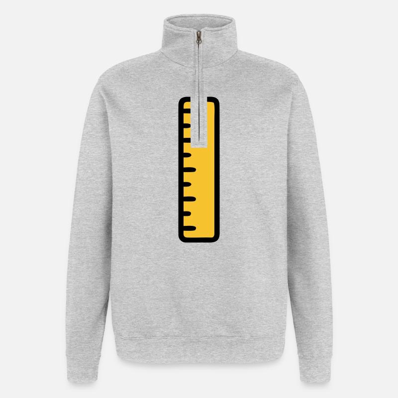 Ruler Math Geometry School - Quarter-Zip Sweatshirt - heather grey
