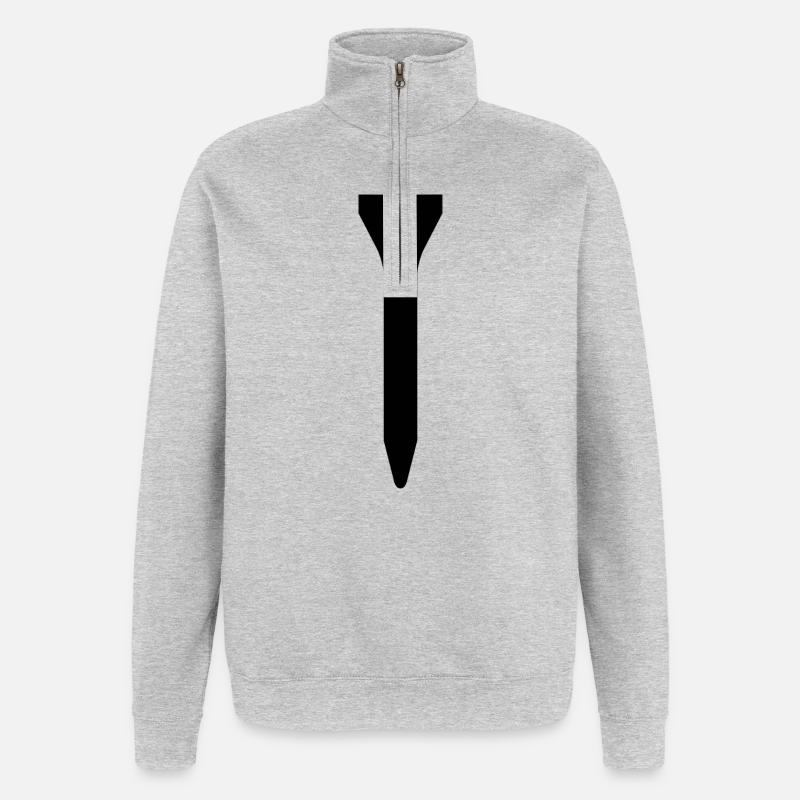 Golf Tee - Sweat à zip 1/4 - gris chiné