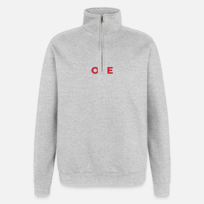 AUSGEWIESENE NUMMER EINS IN ROT - Quarter-Zip-Sweatshirt - Grau meliert