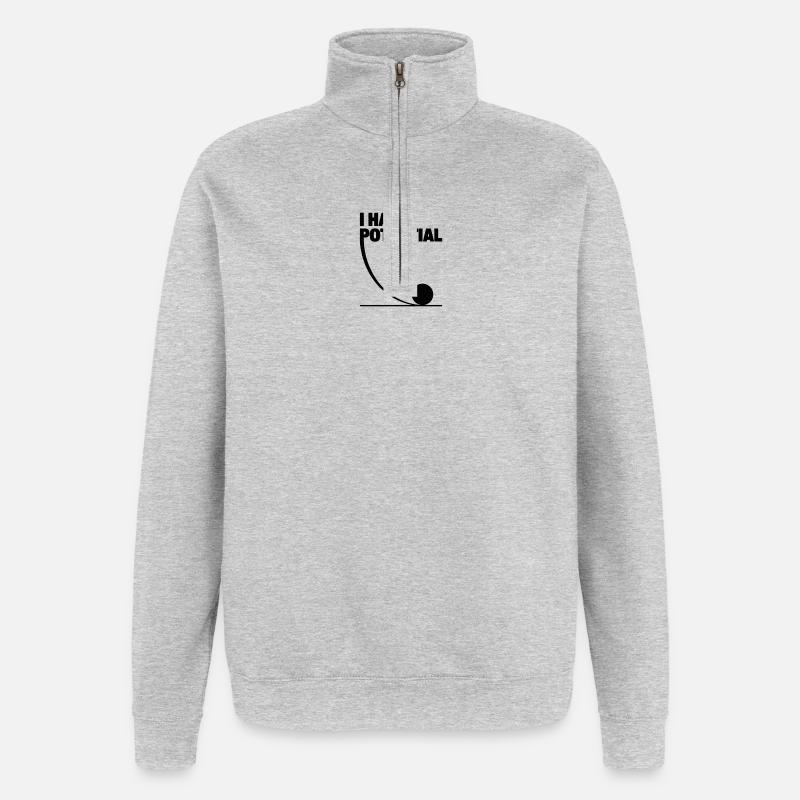 Potential in Motion Science Wit - Quarter-Zip Sweatshirt - heather grey