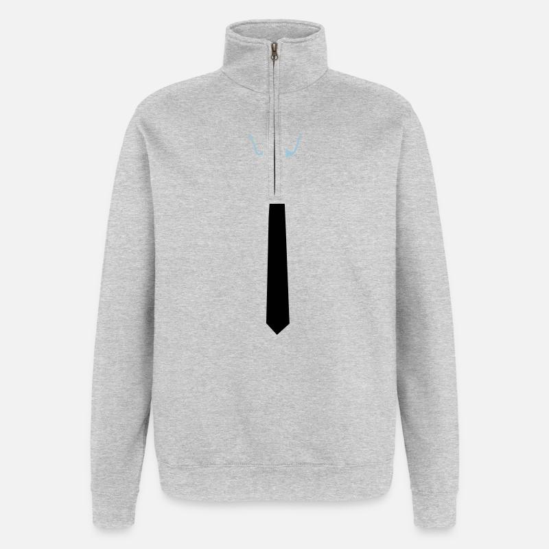 Stropdas - cravate - Sweat à zip 1/4 - gris chiné