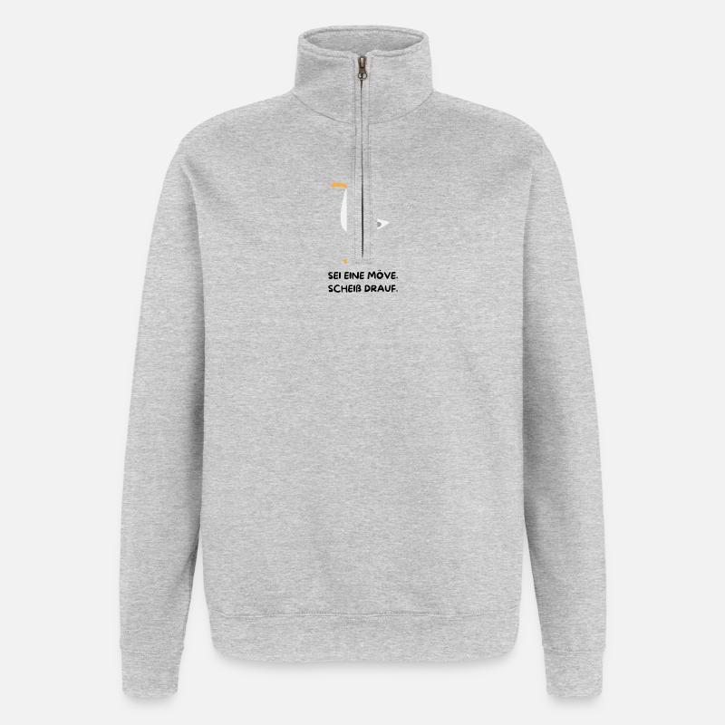 SEI EINE MÖVE, SCHEIß DRAUF - Quarter-Zip-Sweatshirt - Grau meliert