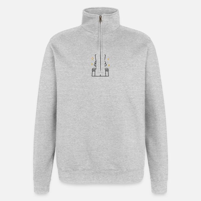 Nutcracker Star Hero - Quarter-Zip Sweatshirt - heather grey
