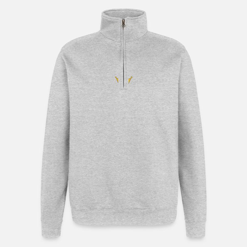 Crown - Quarter-Zip Sweatshirt - heather grey