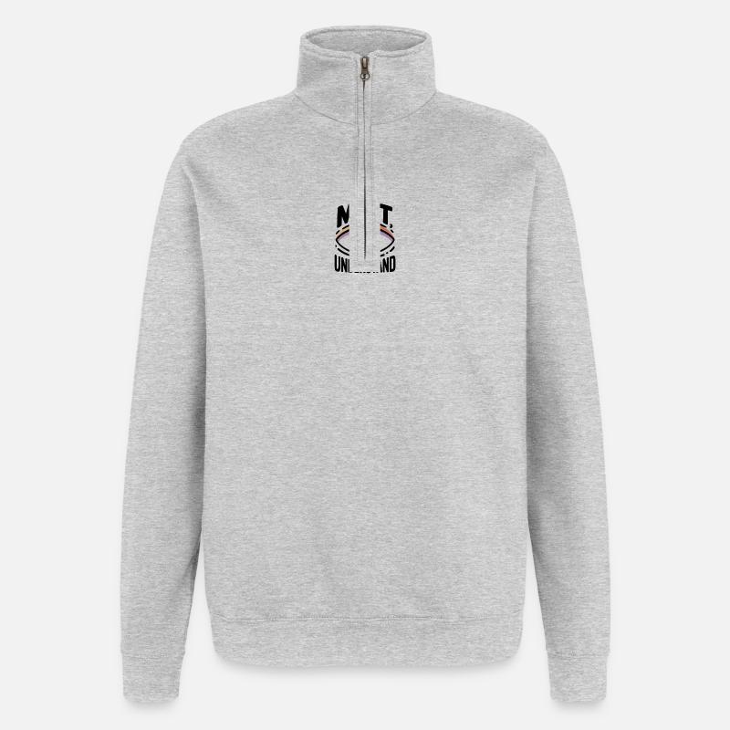 La plupart ne comprennent pas - Sweat à zip 1/4 - gris chiné