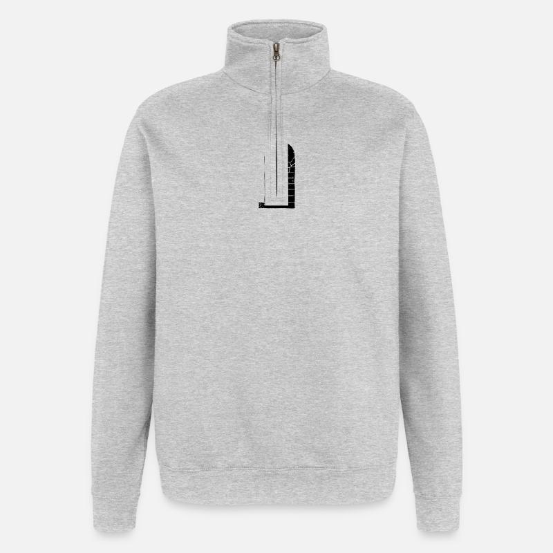 Forward into the future - Quarter-Zip Sweatshirt - heather grey