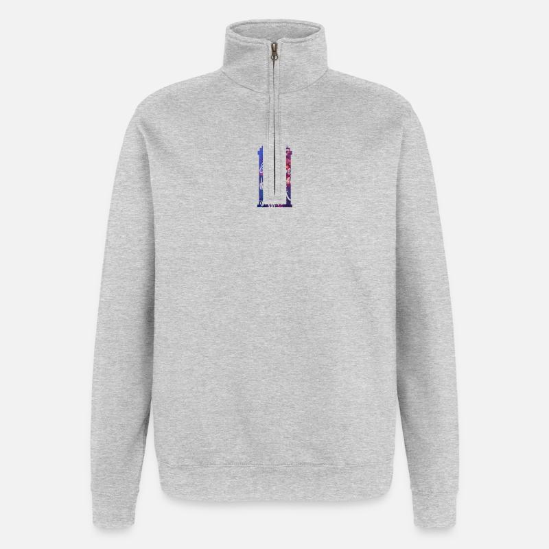 Time and Relative Dimension in Space - Quarter-Zip-Sweatshirt - Grau meliert