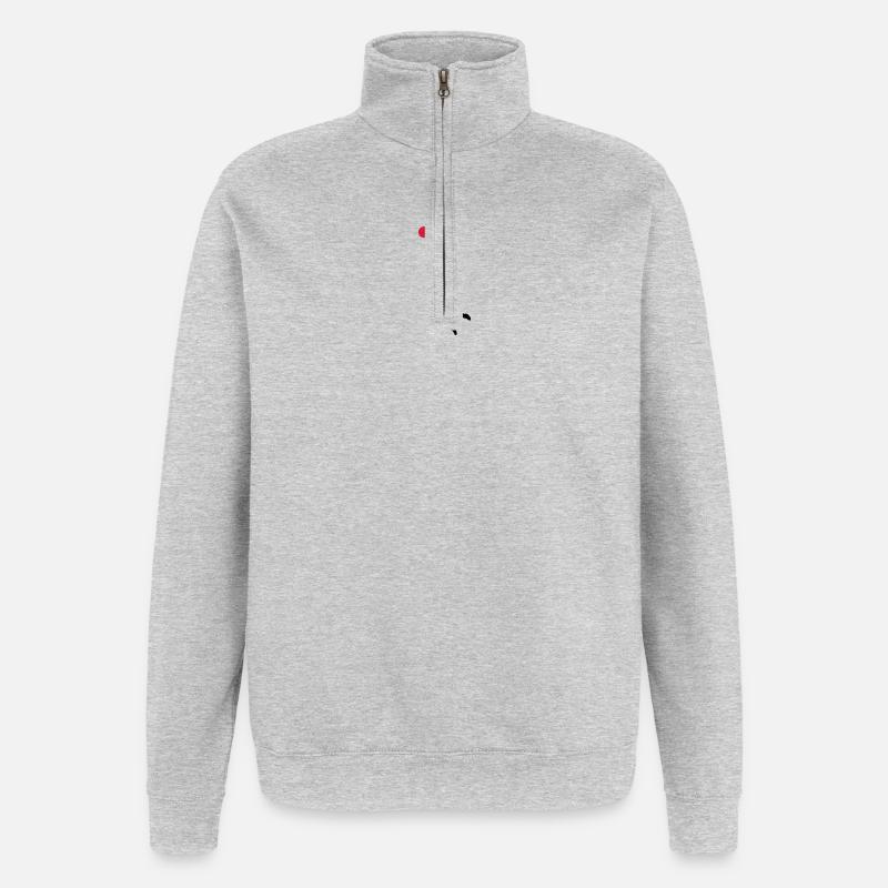 pallavolo - Felpa con zip 1/4 - grigio melange