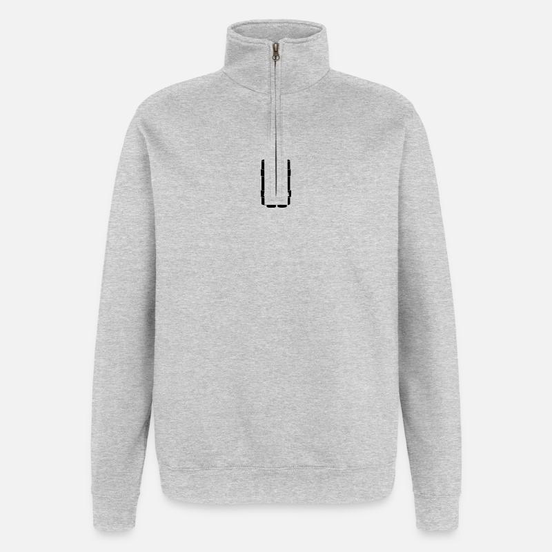 Sieben brennende Dynamitstangen - Quarter-Zip-Sweatshirt - Grau meliert