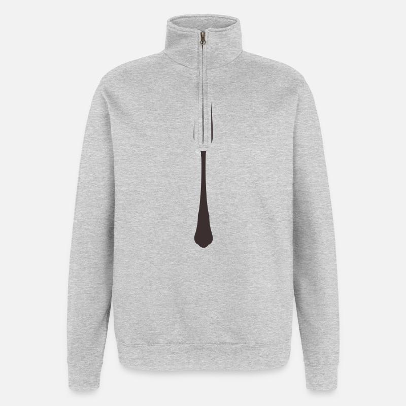 Fork Silhouette - Quarter-Zip Sweatshirt - heather grey