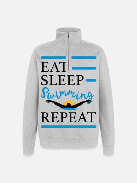 swim - Quarter-Zip Sweatshirt - heather grey