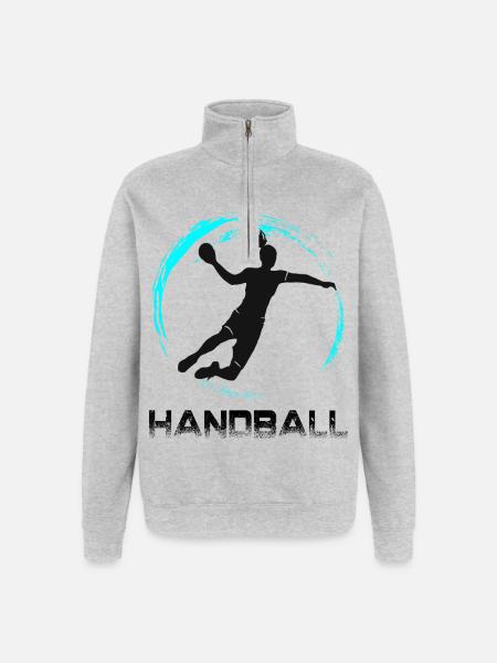 Handball - Sweat à zip 1/4 - gris chiné