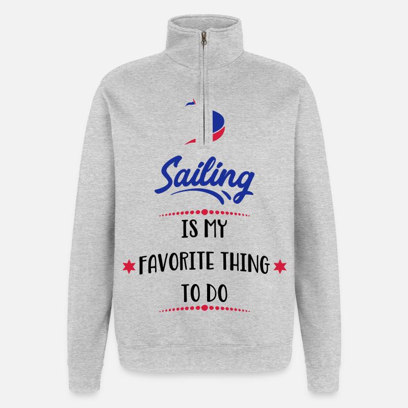 sailing - Quarter-Zip Sweatshirt - heather grey