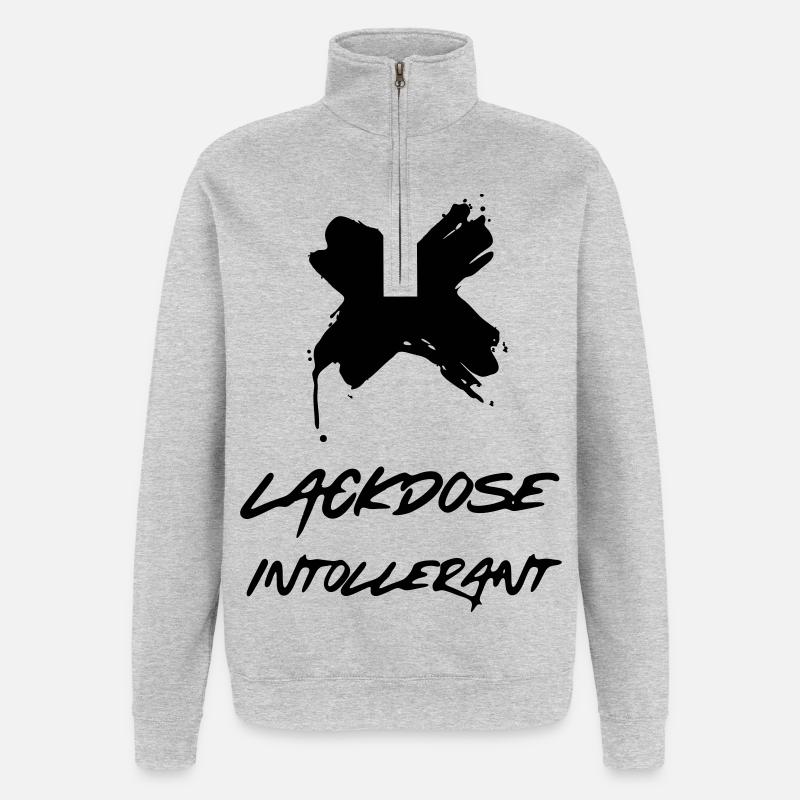 Lackdose intollerant - Quarter-Zip-Sweatshirt - Grau meliert