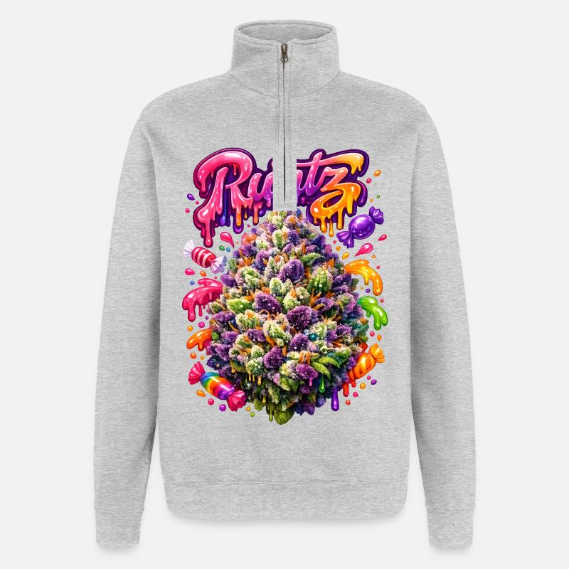Runtz Candy Graffiti Art Print - Sweat à zip 1/4 - gris chiné