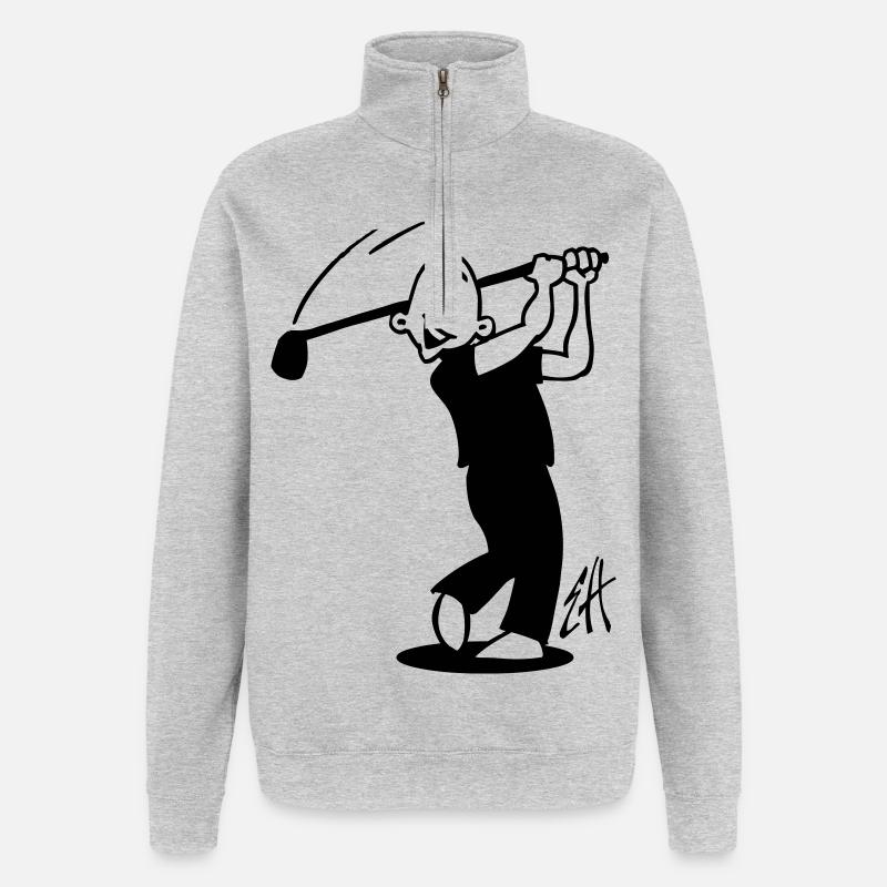 Golf - Quarter-Zip-Sweatshirt - Grau meliert
