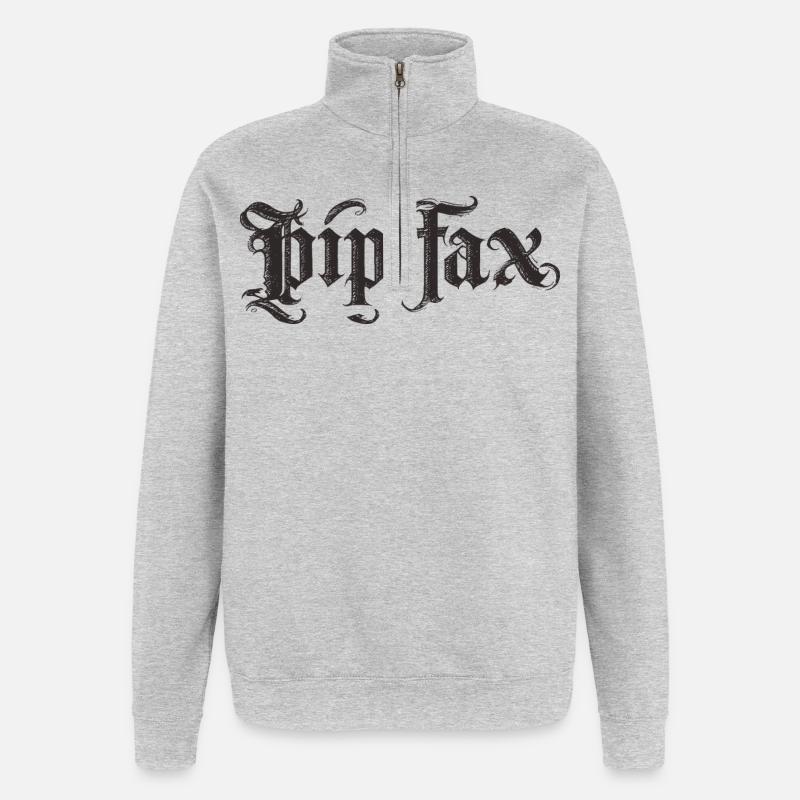 pipifax - Quarter-Zip-Sweatshirt - Grau meliert
