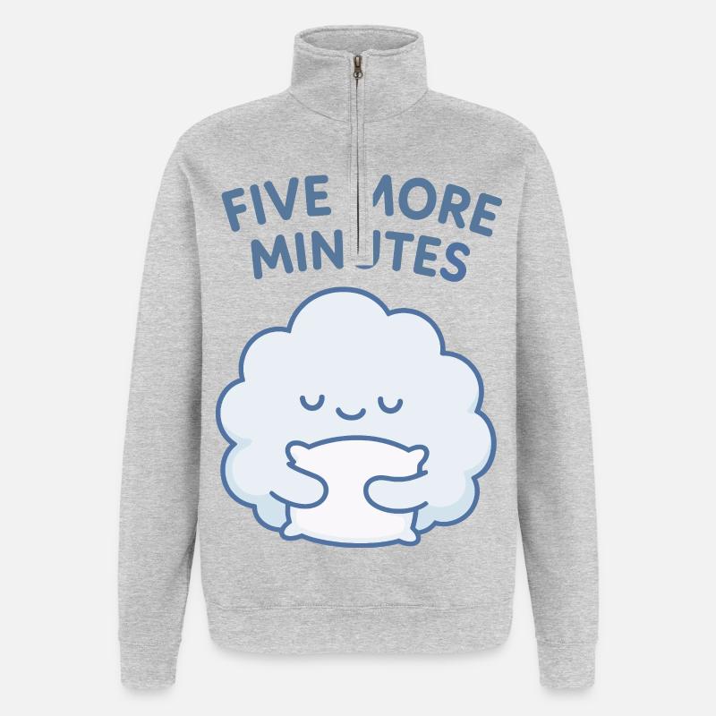 Cinq minutes de plus Cloud Hug - Sweat à zip 1/4 - gris chiné