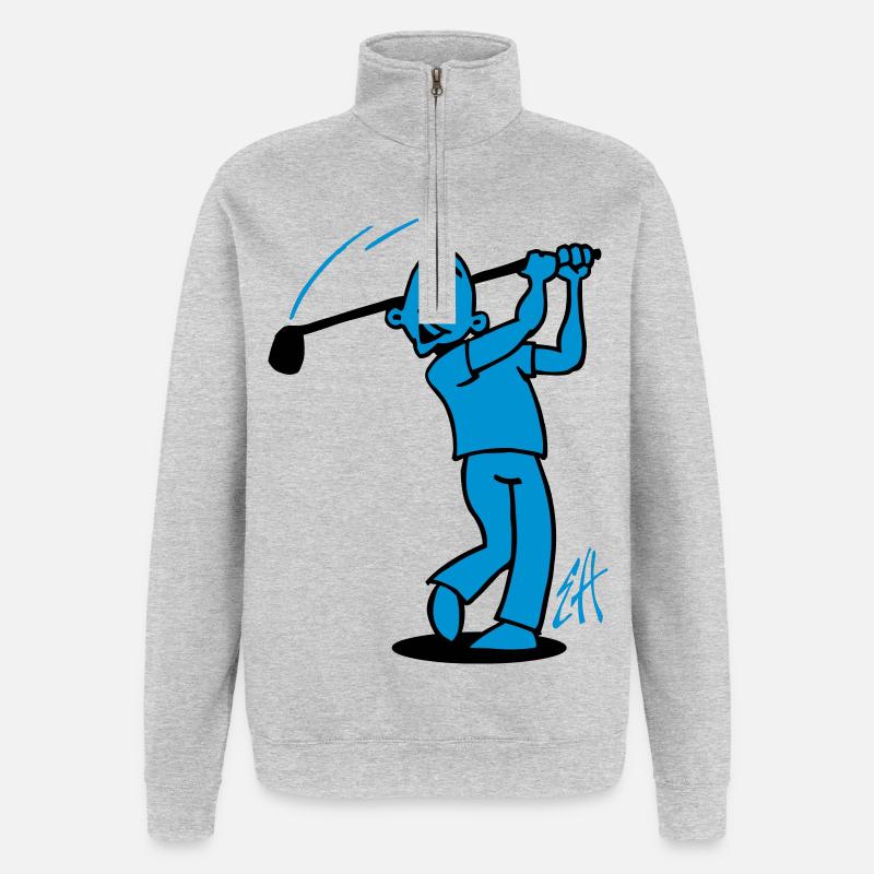 Golf - Quarter-Zip-Sweatshirt - Grau meliert