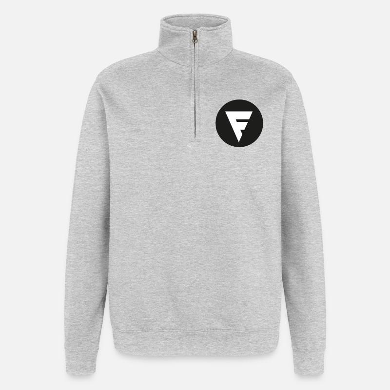Fougueux - Quarter-Zip-Sweatshirt - Grau meliert