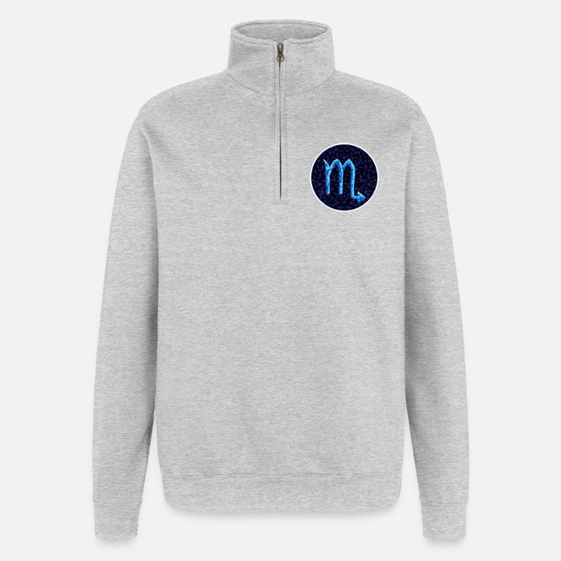 Scorpio - Quarter-Zip-Sweatshirt - Grau meliert