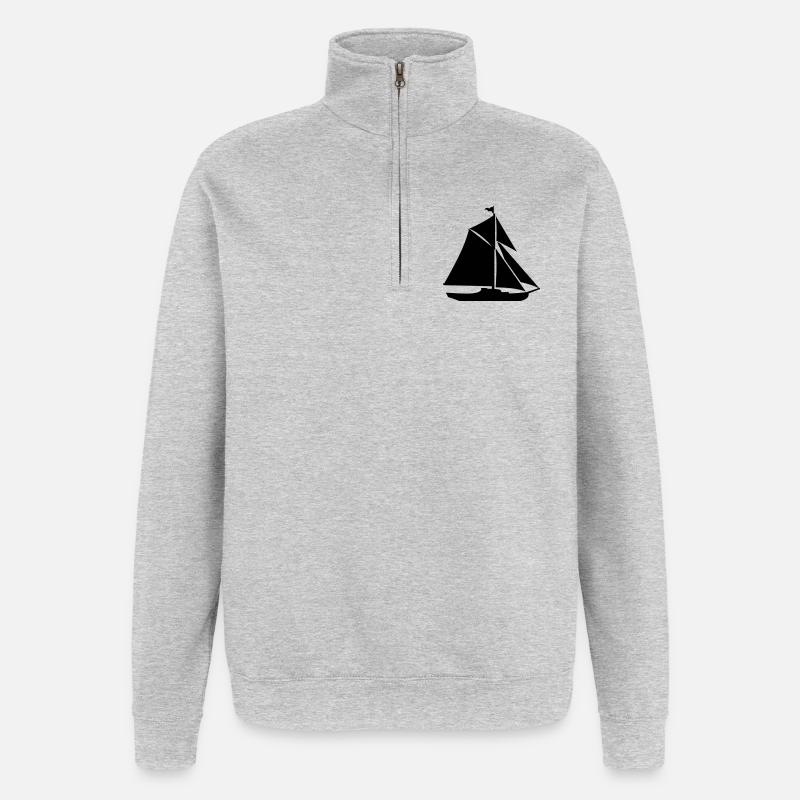 Cutter classique - Sweat à zip 1/4 - gris chiné