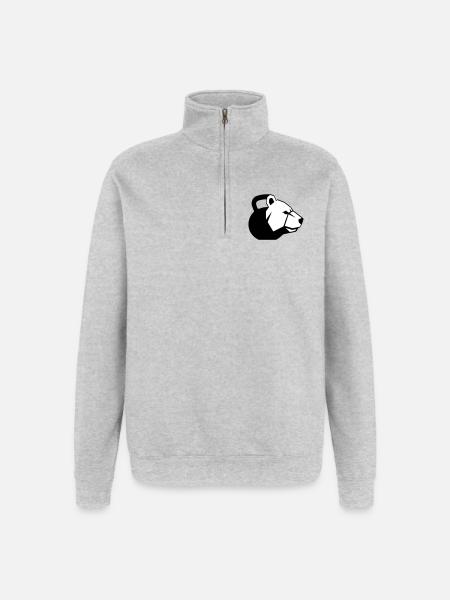 KettleBear - Quarter-Zip-Sweatshirt - Grau meliert