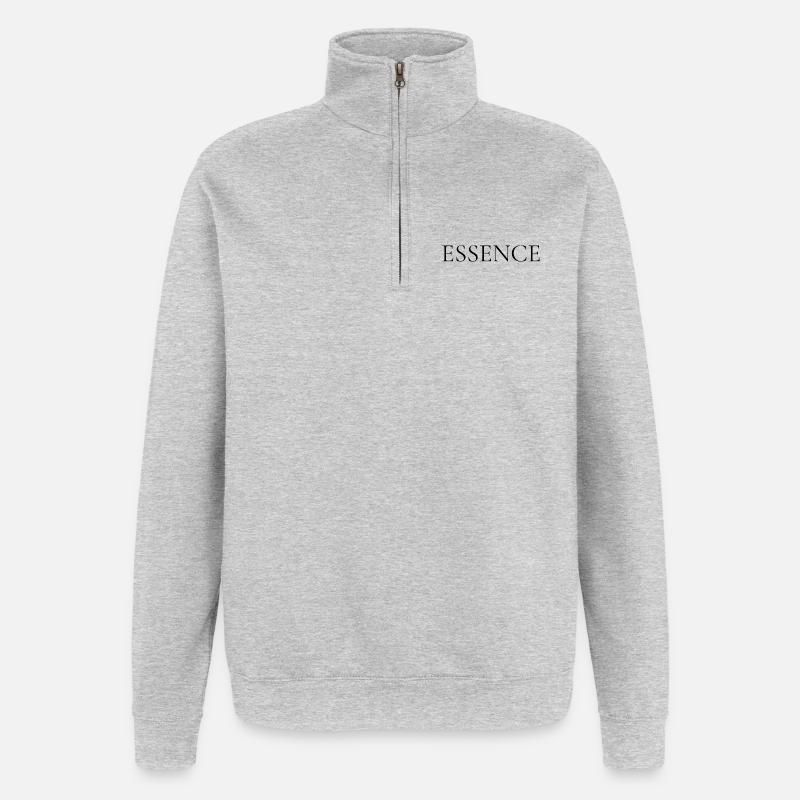 ESSENCE – Elegant breast statement - Quarter-Zip Sweatshirt - heather grey