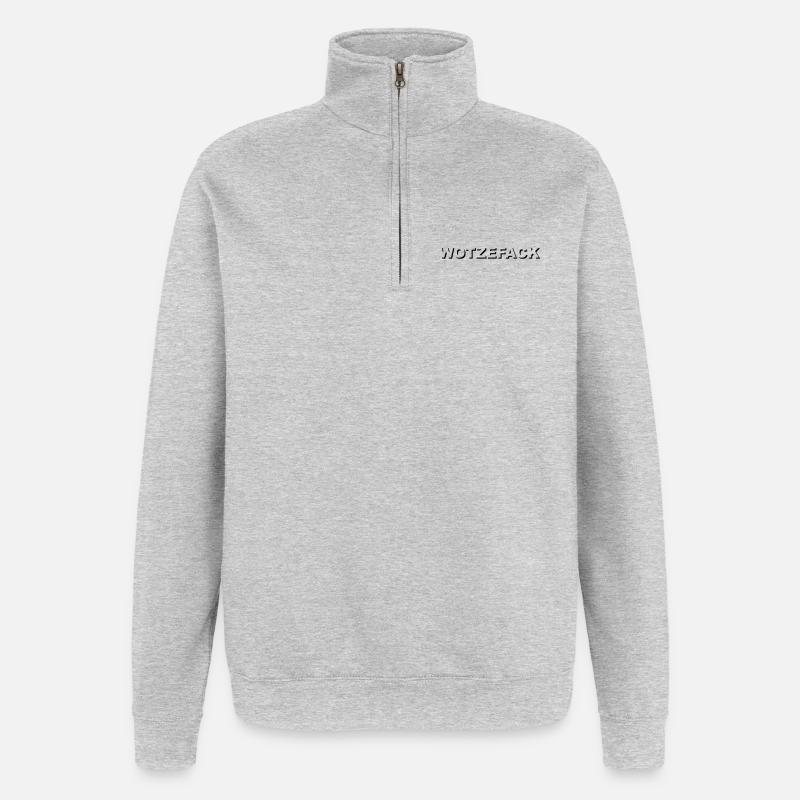 Wotzefack - Quarter-Zip-Sweatshirt - Grau meliert