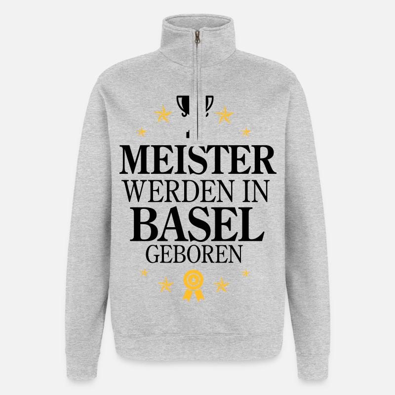 Masters Basel - Quarter-Zip Sweatshirt - heather grey