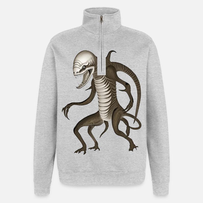 BUG #10 – dunkle Hölle - Quarter-Zip-Sweatshirt - Grau meliert