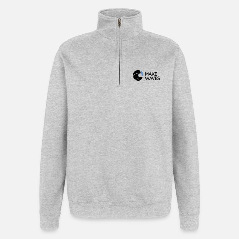 Wave - Make Waves - Quarter-Zip Sweatshirt - heather grey