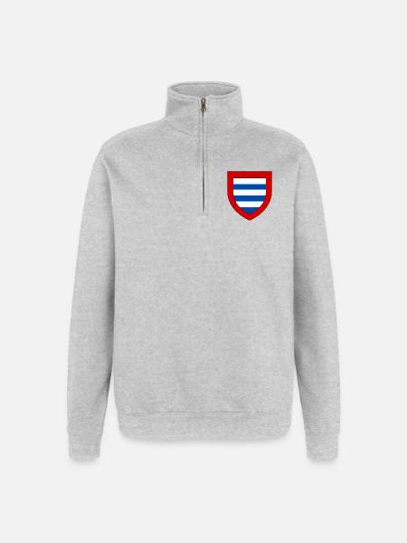 Wappen der Goële - Quarter-Zip-Sweatshirt - Grau meliert