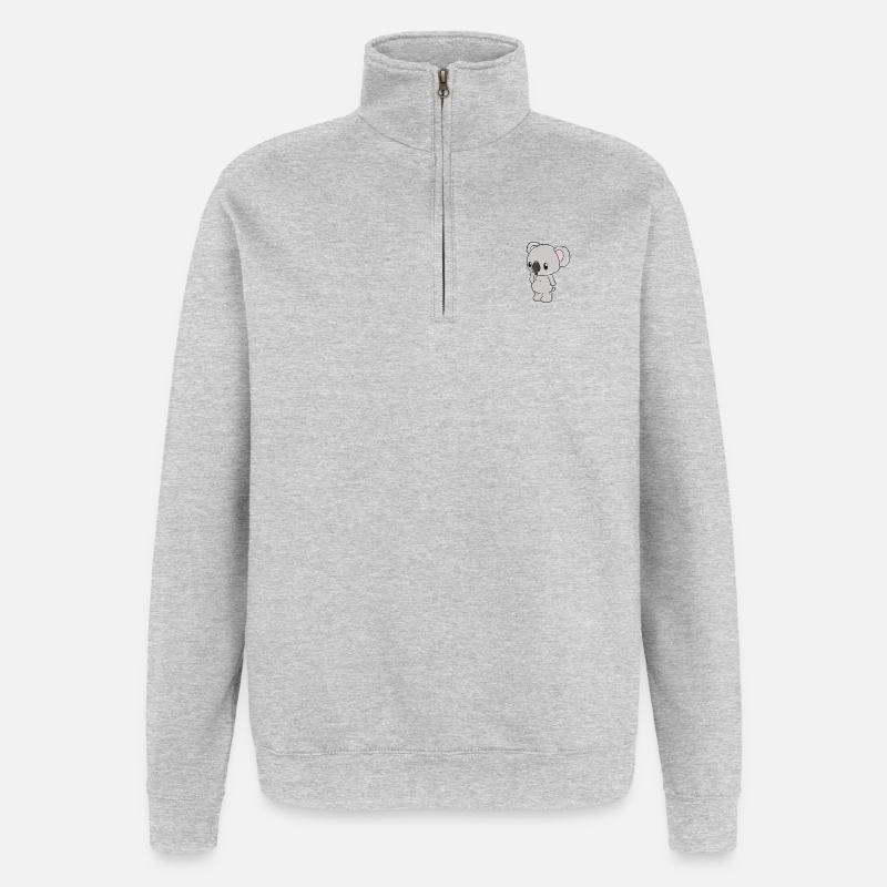 Koala - Quarter-Zip-Sweatshirt - Grau meliert