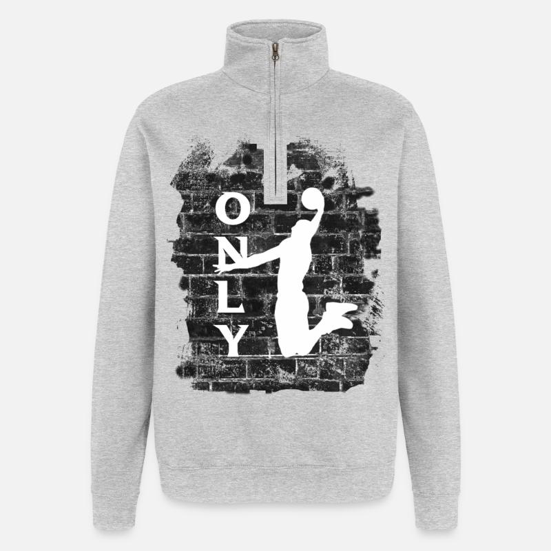 BASKETBALL - Quarter-Zip Sweatshirt - heather grey