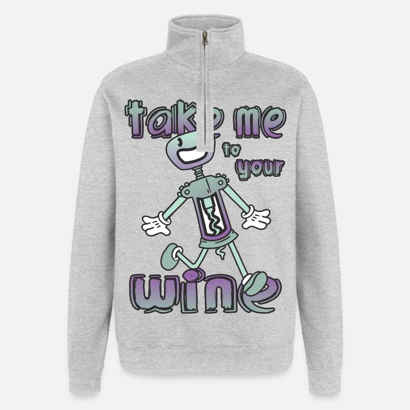 Funny corkscrews - Quarter-Zip Sweatshirt - heather grey