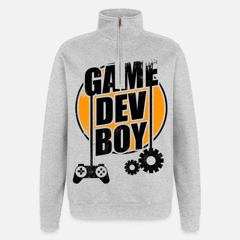 Game Dev Boy - Quarter-Zip Sweatshirt - heather grey