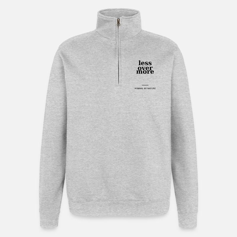 Less Over More - Quarter-Zip Sweatshirt - heather grey
